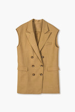 Load image into Gallery viewer, Double Breasted Sleeveless Vest