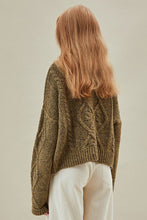 Load image into Gallery viewer, Cable Knit Crop Sweater