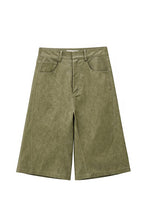 Load image into Gallery viewer, Faux Leather Knee Shorts
