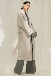 Wide Sleeve Wrap Coat