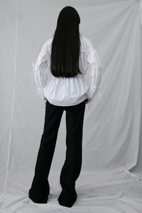 Pleated Bow Ties Shirt