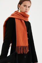 Load image into Gallery viewer, Fringed Wool Scarf
