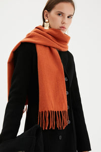 Fringed Wool Scarf