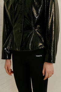Patent Faux Leather Jacket