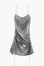 Load image into Gallery viewer, Semi-Sheer Pleated Mini Dress
