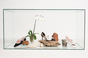 Silky Sandal with Crystal Heel