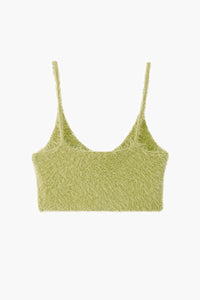Faux Fur Knitted Crop Top