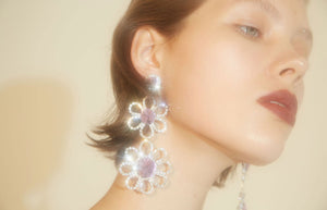 Flower Swarovski Crystal Earrings