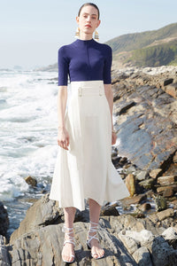 Belted A-Line Skirt