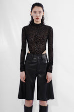Load image into Gallery viewer, Faux Leather Knee Shorts
