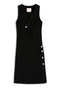 Buttoned V-Neck Long Vest