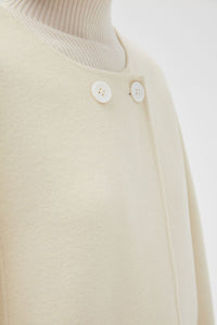Round Neck Wool Coat