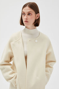 Round Neck Wool Coat