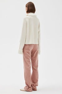 Ribbed Turtleneck Crop Sweater