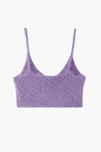 Faux Fur Knitted Crop Top
