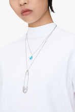 Load image into Gallery viewer, Crystal and Pin Layer Pendant Necklace
