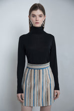 Load image into Gallery viewer, Striped Velvet Skirt
