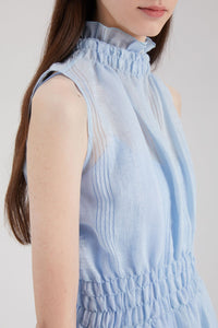 Linen Rayon Sheer Dress