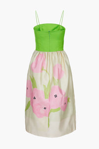 Floral Print Silk Dress