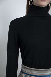 Silk Cotton Turtleneck Shirt