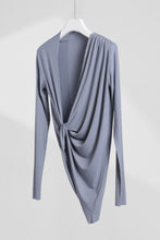 Load image into Gallery viewer, Open Back Pleated Shirt

