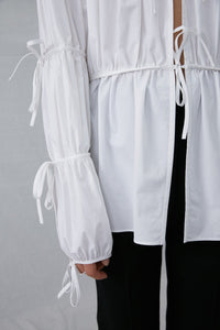 Pleated Bow Ties Shirt