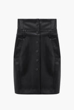 Load image into Gallery viewer, High-Rise Faux Leather Skirt
