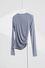 Load image into Gallery viewer, Shoulder Cut-Out Drawstring Shirt
