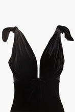 Load image into Gallery viewer, Tie Shoulder Velvet Dress
