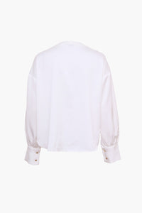 High Low Button Front Blouse