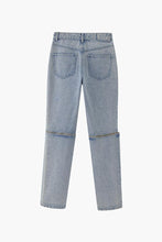 Load image into Gallery viewer, Straight Leg Zipper Jeans
