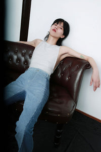 High-Rise Two-Tone Jeans