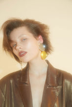 Load image into Gallery viewer, Asymmetrical Mirror Two-Tone Earrings
