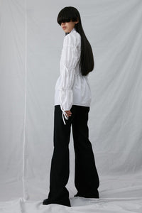 Pleated Bow Ties Shirt