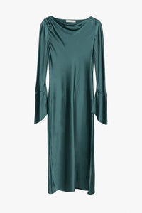 Long Sleeved Silk Dress