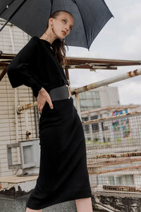 Stretch Knit Pencil Skirt