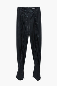 Textured Bell Bottom Pants