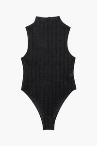 High Collared Sheer Bodysuit