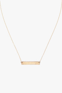Gold Plated Bar Necklace