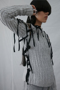Off-Shoulder Laced Up Shirt