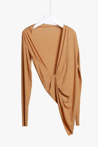 Open Back Pleated Shirt